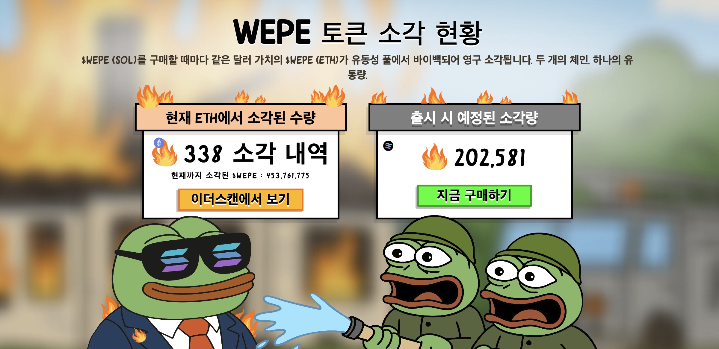 월스트리트페페 토큰 소각